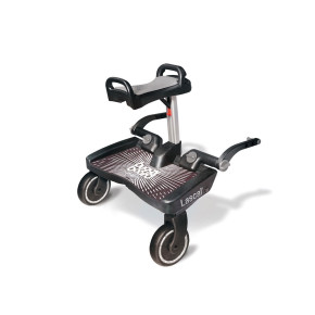 Lascal Buggy Board Maxi with Saddle Универсална Степенка за второ дете Макси със седалка - Черен/Сив 1