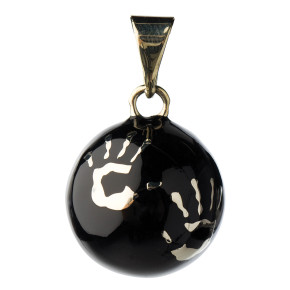 Bola медальон за бременни - Black with Hands