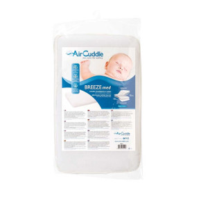 AirCuddle BREEZE MED антирефлуксна възглавница за кошара с непромокаем протектор с дишаща 3D структура - 59/39 см 