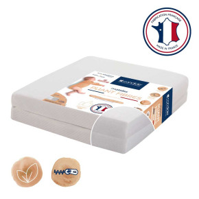 Candide Organic Cotton Plaint Fibres сгъваем матрак за бебешка кошара - 60/120/7 см