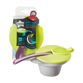 ommee Tippee Купа за храна с капак, лъжица, отделение за намачкване и охлаждане 4m+ ommee Tippee Купа за храна с капак, лъжица, отделение за намачкване и охлаждане 4m+