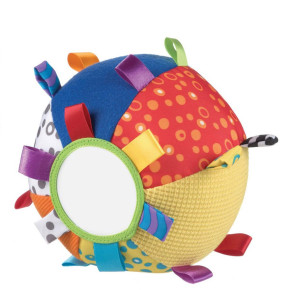 Playgro Звъняща мека топка с етикети 