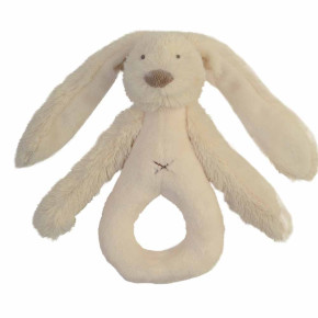Happy Horse плюшена играчка зайчето Richie - дрънкалка (18 см) - Beige