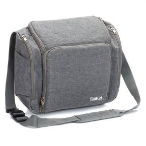 Fillikid чанта за количка и столче за хранене за път 2 в 1 - Grey Melange