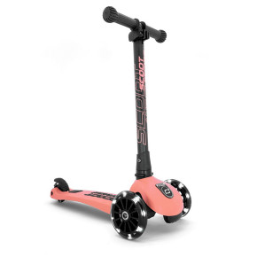 Scoot and Ride HIGHWAYKICK 3 LED сгъваема тротинетка със светещи колела - Peach 1