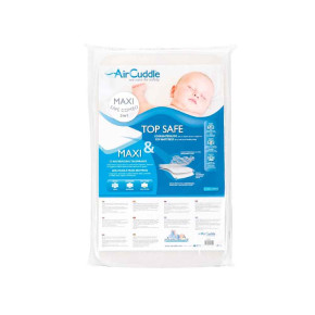 AirCuddle Maxi Safe Combo ортопедичен матрак за бебешка люлка + Top Safe непромокаем протектор за матрак с дишаща 3D структура
