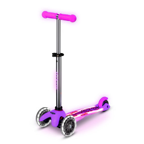 Тротинетка Mini Micro Deluxe Glow LED Plus Frosty Pink