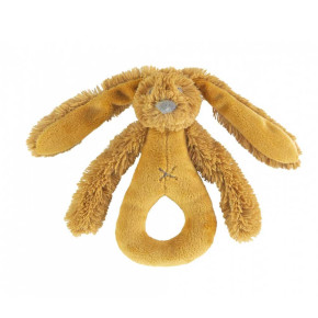 Happy Horse плюшена играчка зайчето Richie - дрънкалка (18 см) - Ochre 