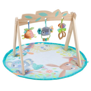 Playgro Активна гимнастика с дървена арка Fauna Friends 0м+
