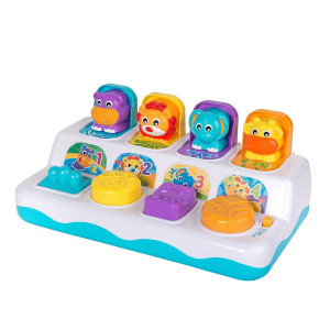 Playgro Pop Up Jungle Pals музикална играчка със светлини "Изскачащи животни"
