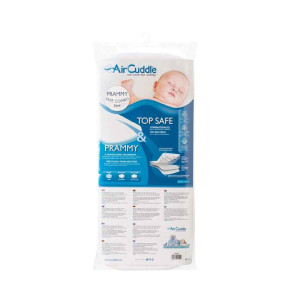 AirCuddle Prammy Safe Combo матрак за кош за новородено + Top Safe непромокаем протектор за матрак с дишаща 3D структура