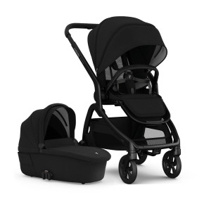 Детска количка 2в1 с автоматично сгъване RedsBaby Onix - Platinum Black Twill