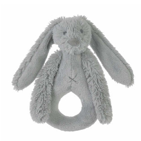 Happy Horse плюшена играчка зайчето Richie дрънкалка (18 см) - Grey