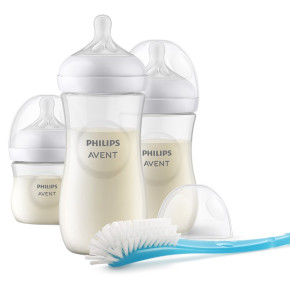 Комплект за новородено с 3 шишета за хранене Natural Response четка за почистване Philips AVENT