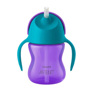 бебешка чаша със сламка -Philips AVENT Stral cup Bendy SCF796/02