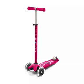 Maxi Micro Deluxe LED тротинетка със светещи колела - Pink