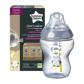 Tommee Tippee Шиеше за хранене Easi Vnet 260 ml 0 м+ - бухали