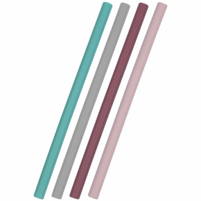Minikoioi Flexi Straws комплект силиконови сламки 4 бр. - микс за момиче