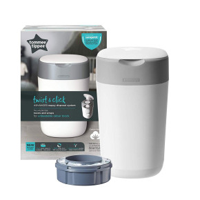 Tommee Tippee Twist and Click кош за пелени за еднократна употреба - бял