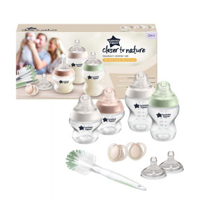 Tommee Tippee Комплект за новородено + четка за шишета