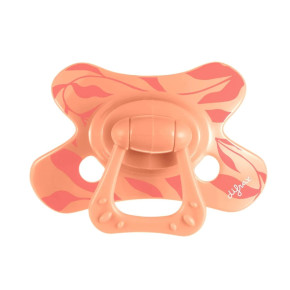 Difrax Pacifier Natural бебешка залъгалка 20+ м. - Peachy Leafs