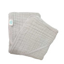 Fillikid бебешка муселинова хавлия с качулка 75x75 см - Light Grey
