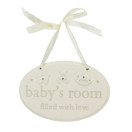 The Juliana Collection табела с фигурки и надпис "baby's room"