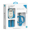 Matchstick Monkey Teething Starter Set комплект силиконови чесалки с антимикробна технология - Blue