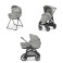 Бебешка количка Inglesina System Duo Aptica - Satin Grey/Lithium