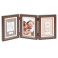 Baby Art  дървена рамка от 3 части, за 2 отпечатъка и снимка My Baby Touch - кафява с бяло паспарту