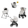 Детска количка 4 в 1 Inglesina Aptica System Quattro Darwin Infant Recline - Opal Ivory / Litio Black