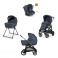 Детска количка 4 в 1 Inglesina Aptica System Quattro Darwin Infant Recline - Resort Blue / Litio Black