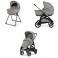 Детска количка 2 в 1 Inglesina Aptica System Duo - Platinium Grey / Litio Black