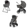 Детска количка 2 в 1 Inglesina Aptica System Duo - Velvet Grey / Litio Black
