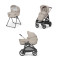 Бебешка количка Inglesina System Duo Aptica - Pashmina Beige/Palladium