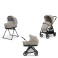 Бебешка количка 2 в 1 Inglesina System Duo Electa - Battery Beige/Iridium Black