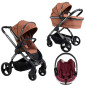 iCandy Peach 6 Phantom Terracotta Twill бебешка количка + подарък стол за кола BeSafe iZi Go Modular X1 i-Size