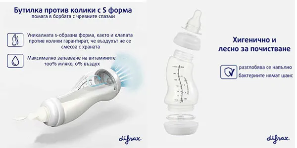 Difrax Natural S-образна бутилка